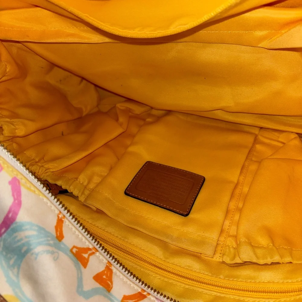 Coach Multicolor Coach Hampton Scribble Signature Tote Bag - Picture 14 of 14